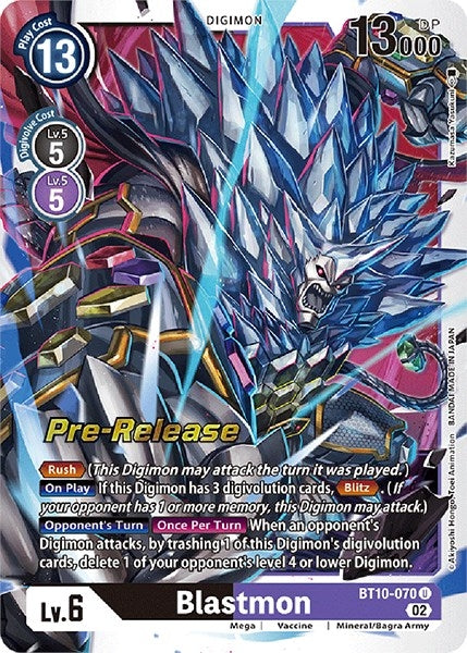 Blastmon (10070) [BT10_PR] - Digimon Card Game Single