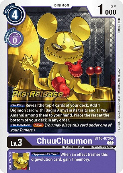 ChuuChuumon (10073) [BT10_PR] - Digimon Card Game Single