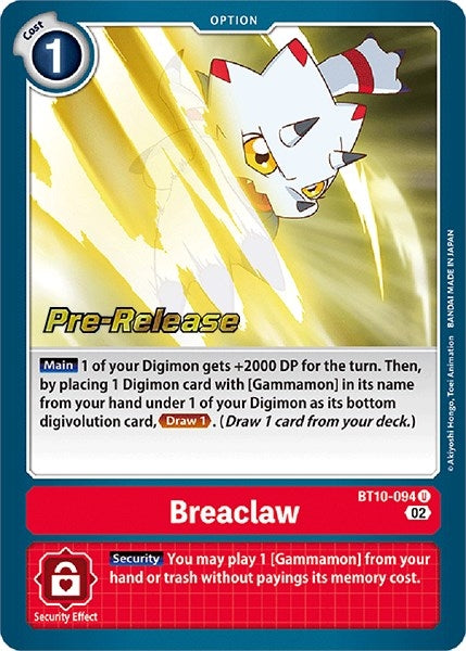 Breaclaw (10094) [BT10_PR] - Digimon Card Game Single