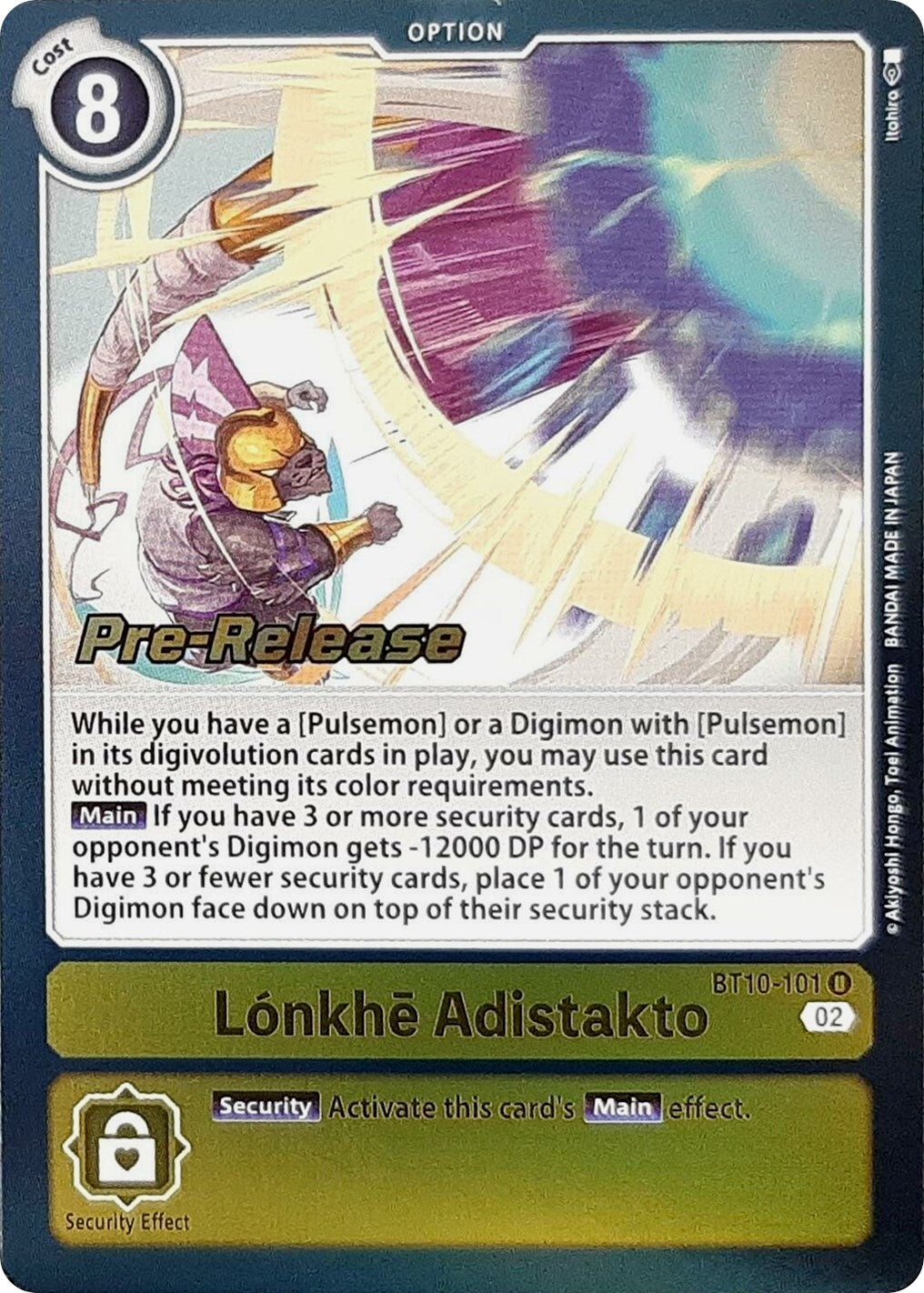 Lonkhe Adistakto (10101) [BT10_PR] - Digimon Card Game Single