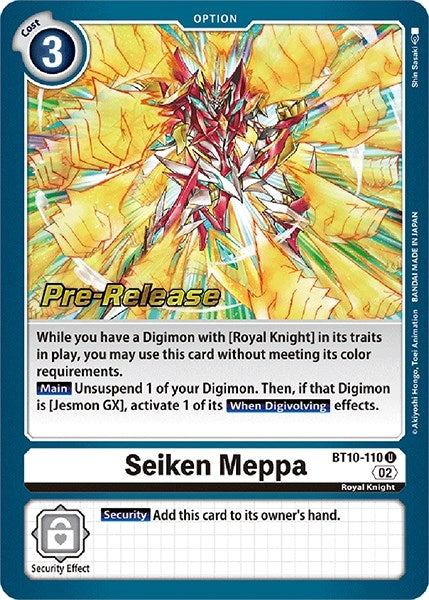 Seiken Meppa (10110) [BT10_PR] - Digimon Card Game Single