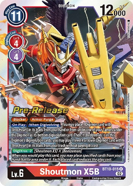 Shoutmon X5B (10015) [BT10_PR] - Digimon Card Game Single
