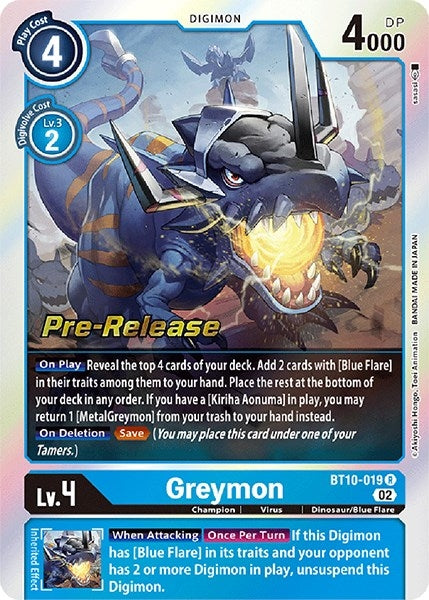 Greymon (10019) [BT10_PR] - Digimon Card Game Single