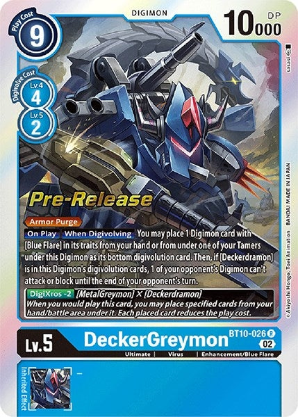 DeckerGreymon (10026) [BT10_PR] - Digimon Card Game Single