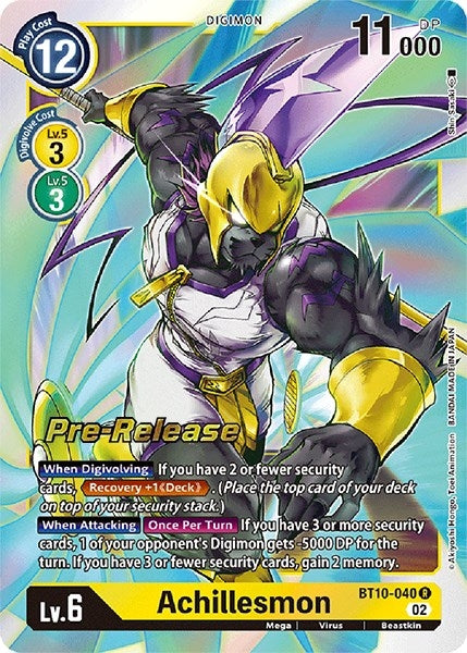 Achillesmon (10040) [BT10_PR] - Digimon Card Game Single