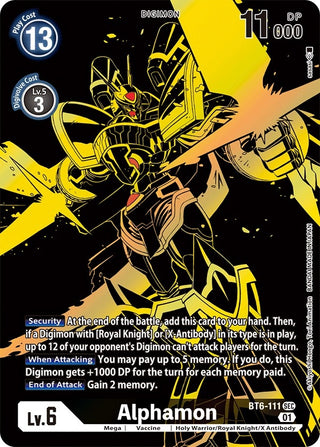 Alphamon (Xros Encounter Ghost Rare) (6111) [BT06] - Digimon Card Game Single