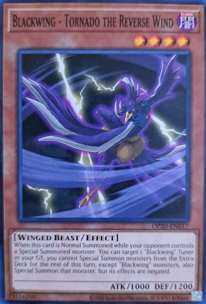 Blackwing - Tornado the Reverse Wind (20017) (OP20) - YuGiOh Single