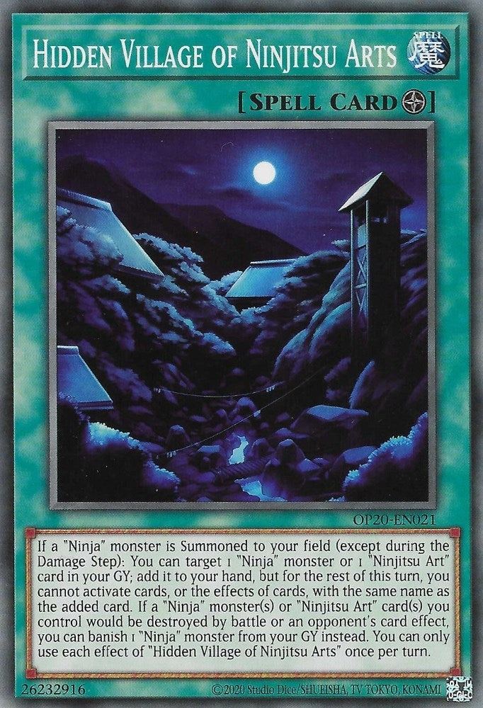 Hidden Village of Ninjitsu Arts (20021) (OP20) - YuGiOh Single