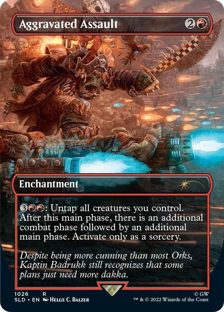 Aggravated Assault (Borderless) (1026) [SLD] - MTG Single