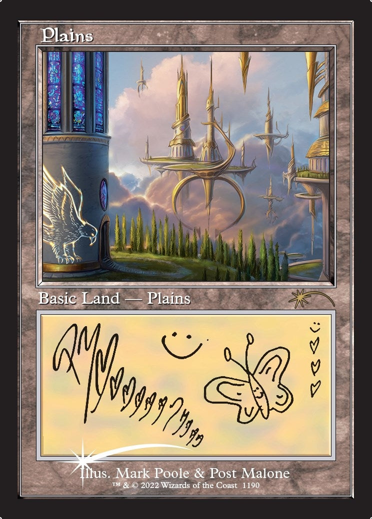 Plains (Post Malone) (1190) [SLD] - MTG Single