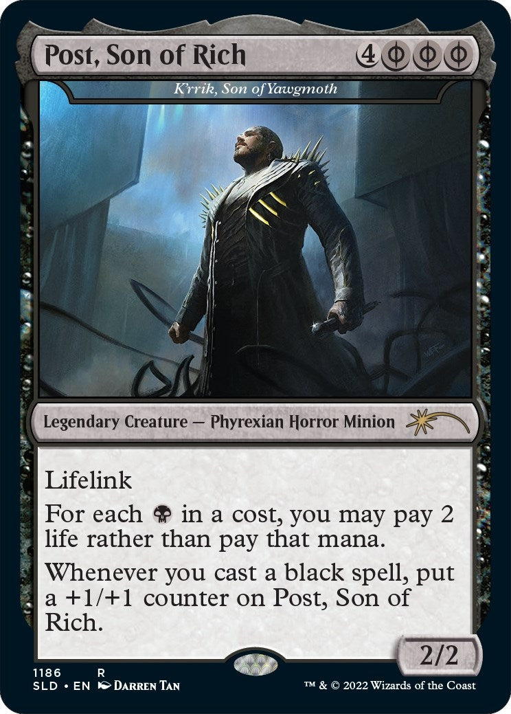 Post Son of Rich - K’rrik Son of Yawgmoth (Post Malone) (1186) [SLD] - MTG Single