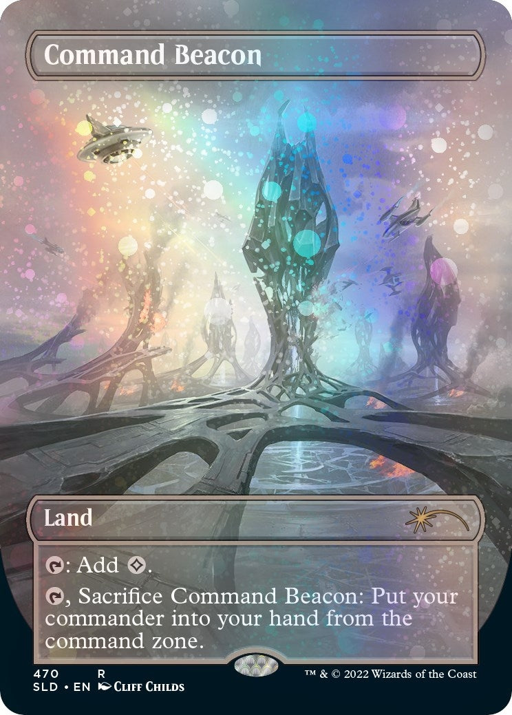 Command Beacon (Borderless) (Galaxy Foil) (470) [SLD] - MTG Single