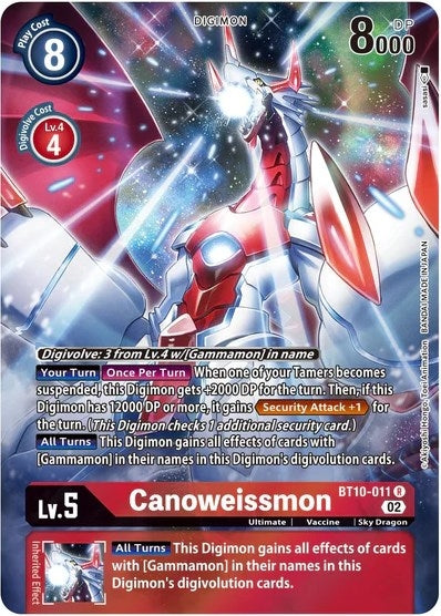 Canoweissmon (Alternate Art) (10011) [BT10] - Digimon Card Game Single
