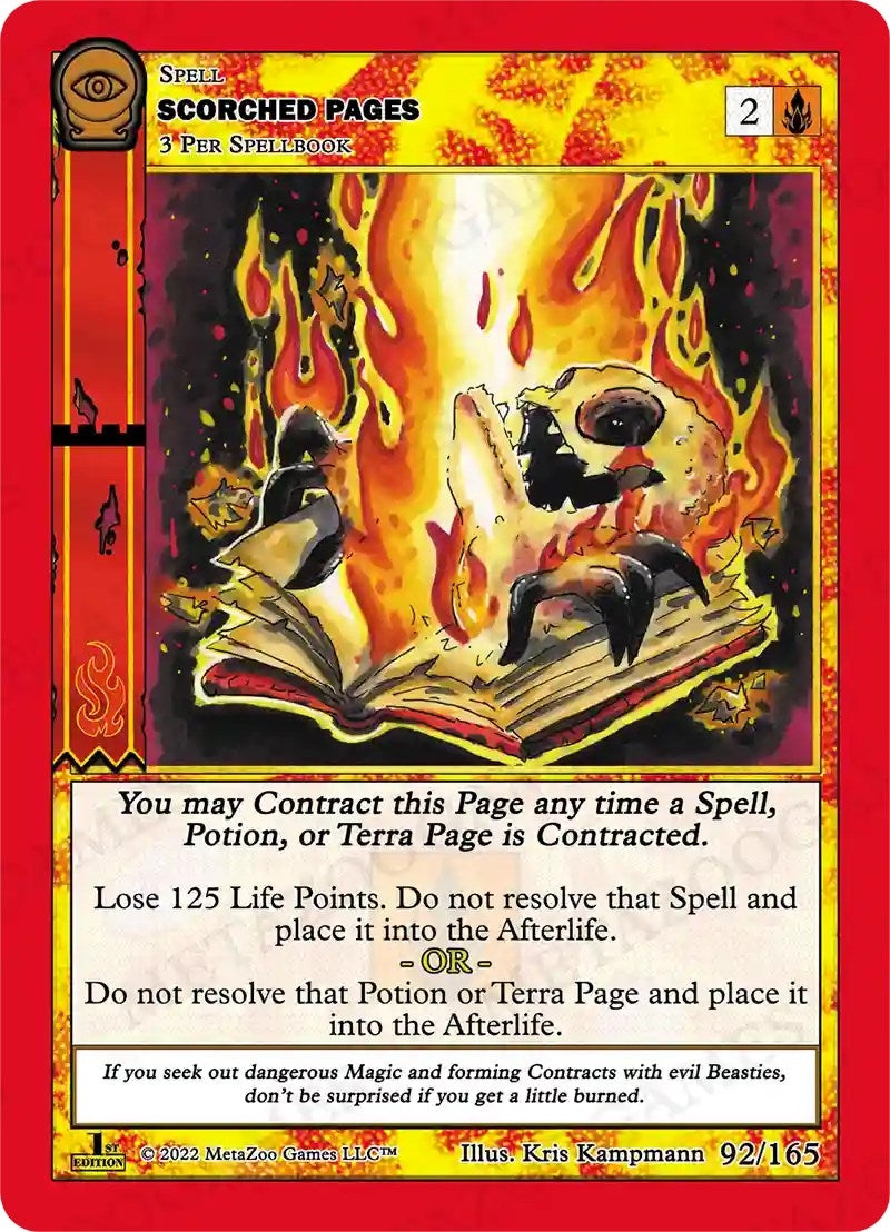 Scorched Pages (92) (SCE1E) - MetaZoo Single