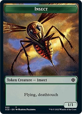 Insect // Human Warrior Double-sided Token (0) [SCD] - MTG Single