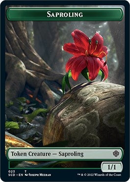 Saproling // Cat Double-sided Token (0) [SCD] - MTG Single