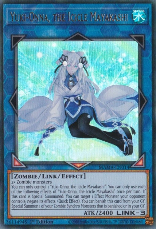 Yuki-Onna the Icicle Mayakashi (14) (MAMA) - YuGiOh Single