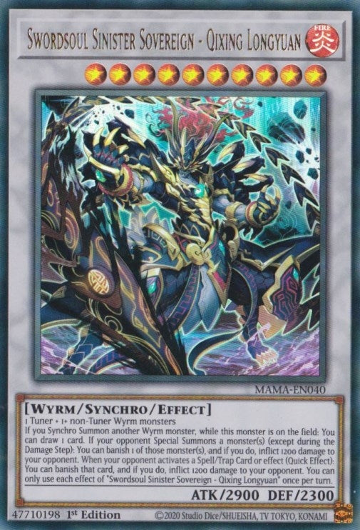 Swordsoul Sinister Sovereign - Qixing Longyuan (40) (MAMA) - YuGiOh Single