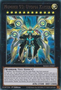 Number 93: Utopia Kaiser (67) (MAMA) - YuGiOh Single