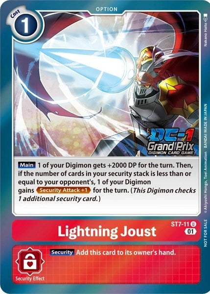 Lightning Joust (DC-1 2022 Stamped) (711) [ST-7] - Digimon Card Game Single