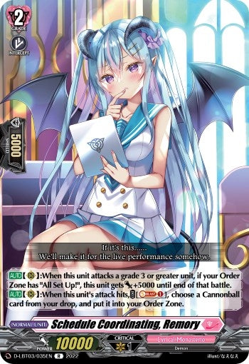 Schedule Coordinating Remory (3035) [D-LBT03] - Cardfight Vanguard Single
