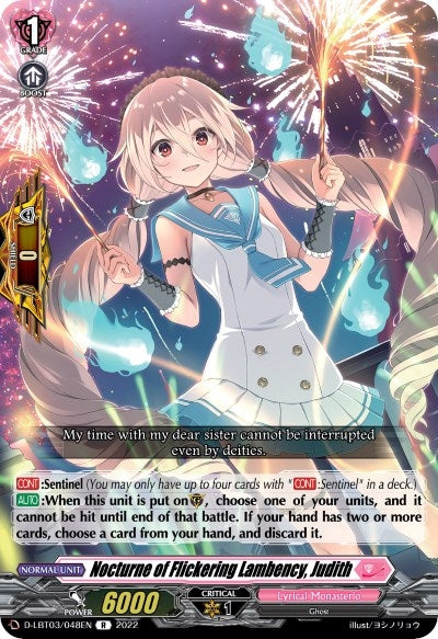 Nocturne of Flickering Lambency Judith (3048) [D-LBT03] - Cardfight Vanguard Single