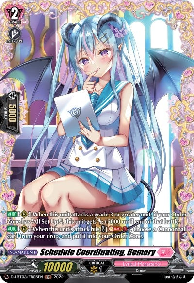 Schedule Coordinating Remory (FR) (305) [D-LBT03] - Cardfight Vanguard Single