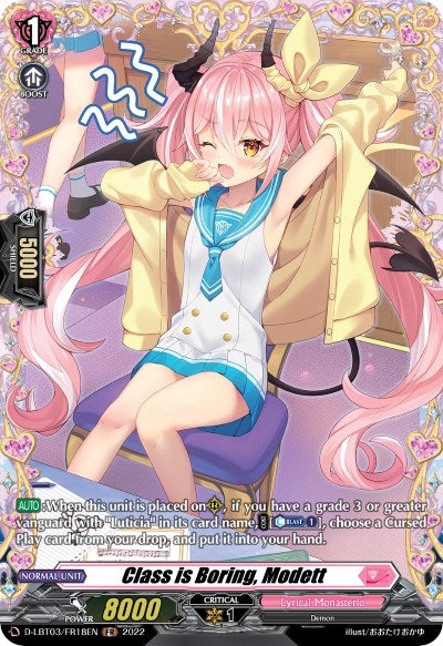 Class is Boring Modett (FR) (318) [D-LBT03] - Cardfight Vanguard Single