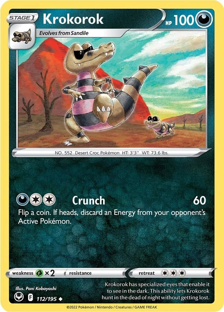 Image for Krokorok (112/195) (SWSH12: Silver Tempest) - Pokemon