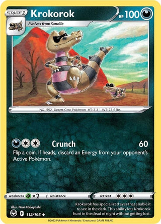 Image for Krokorok (112/195) (SWSH12: Silver Tempest) - Pokemon