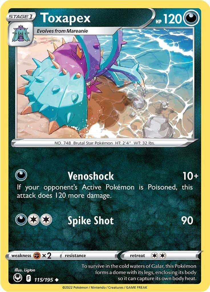 Toxapex (115/195) (SWSH12: Silver Tempest)