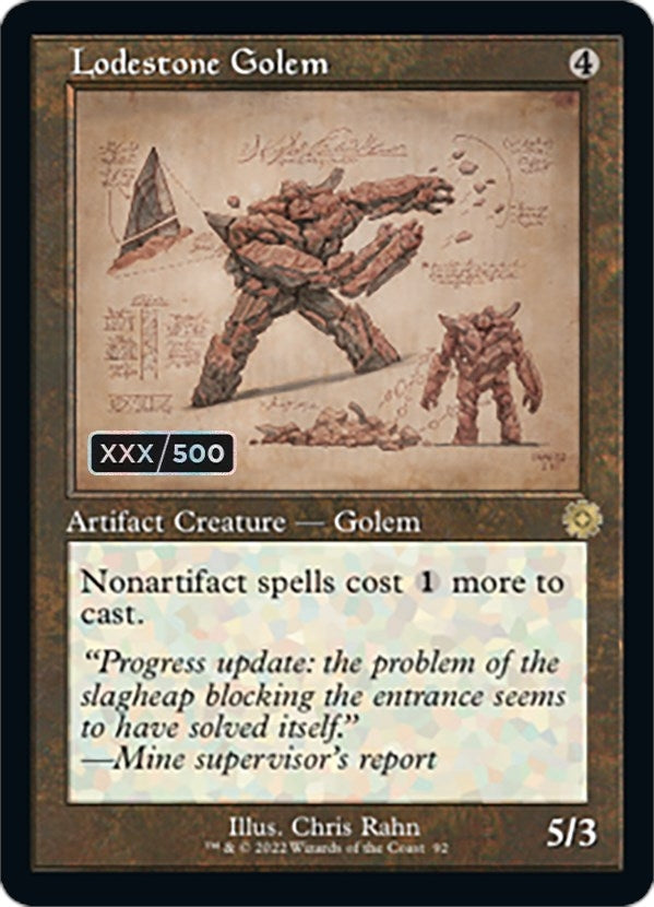 Lodestone Golem (Schematic) (Serial Numbered) (92) [BRR] - MTG Single