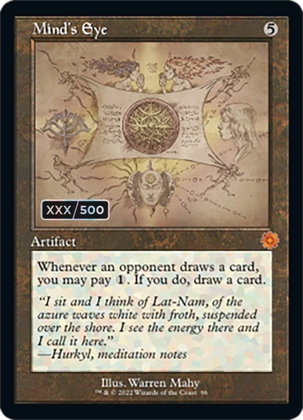 Mind’s Eye (Schematic) (Serial Numbered) (96) [BRR] - MTG Single