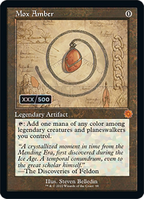 Mox Amber (Schematic) (Serial Numbered) (98) [BRR] - MTG Single