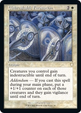 Unbreakable Formation (Retro Frame) (78) [BRC] - MTG Single