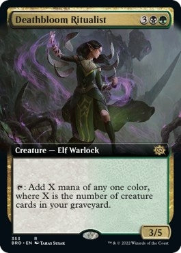 Deathbloom Ritualist (Extended Art) (353) [BRO] - MTG Single