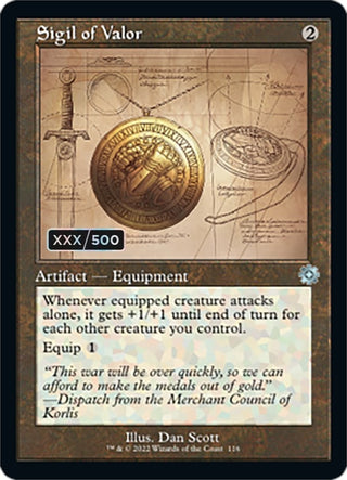 Sigil of Valor (Schematic) (Serial Numbered) (116) [BRR] - MTG Single