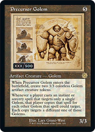 Precursor Golem (Schematic) (Serial Numbered) (105) [BRR] - MTG Single