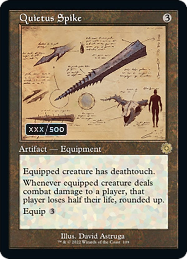 Quietus Spike (Schematic) (Serial Numbered) (109) [BRR] - MTG Single