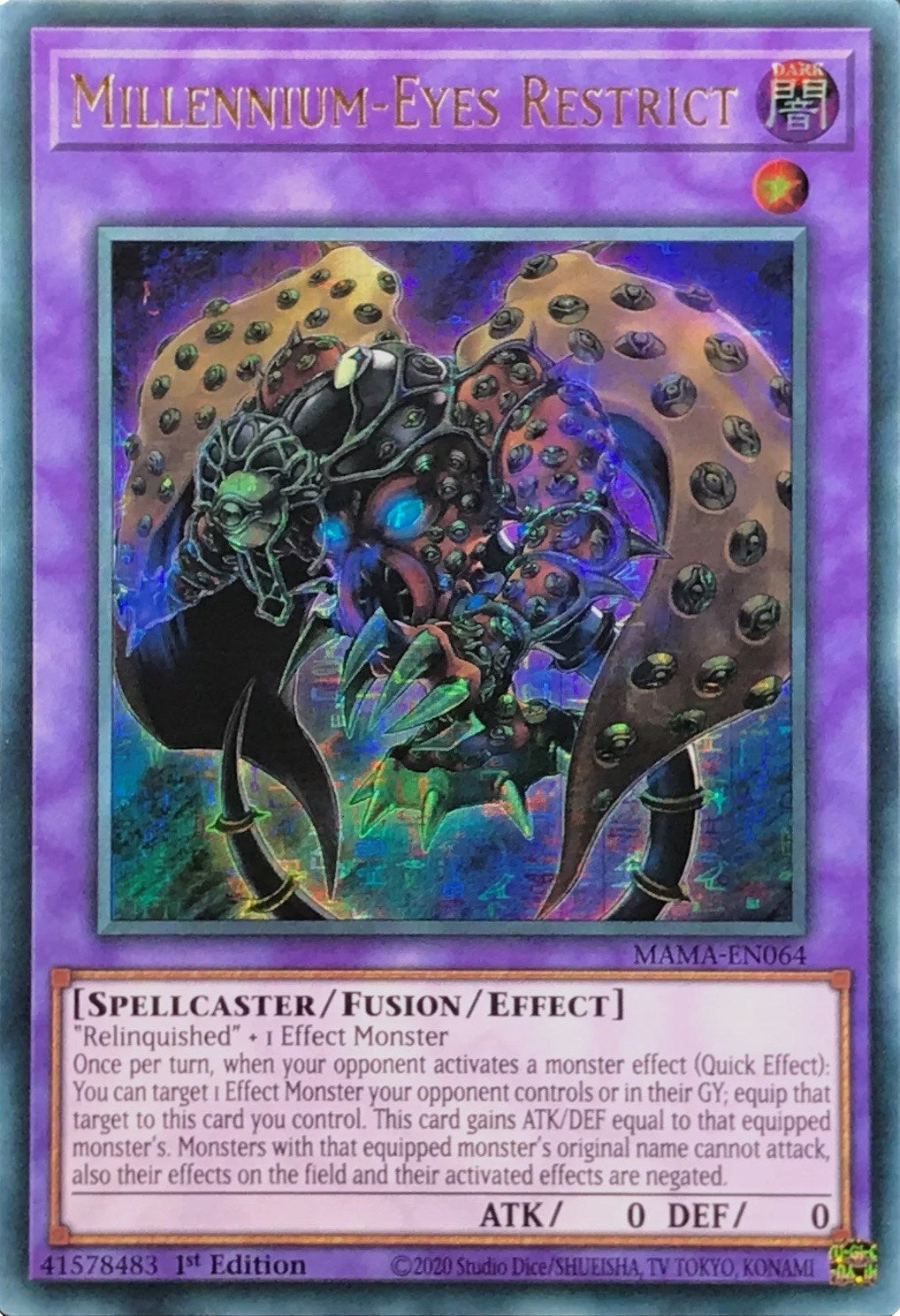 Millennium-Eyes Restrict (Ultra Pharaoh’s Rare) (64) (MAMA) - YuGiOh Single