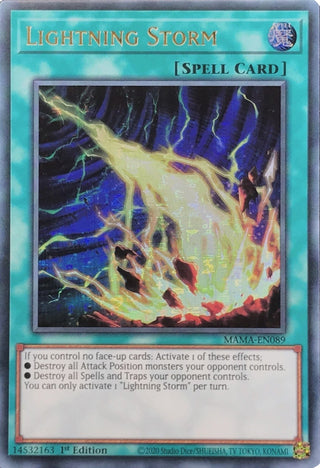 Lightning Storm (Ultra Pharaoh’s Rare) (89) (MAMA) - YuGiOh Single