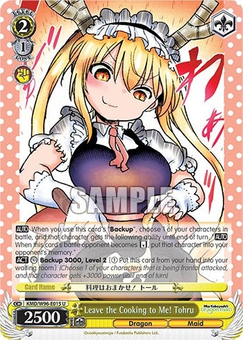 Leave the Cooking to Me! Tohru (96015) [KMD] - Weiss Schwarz Single