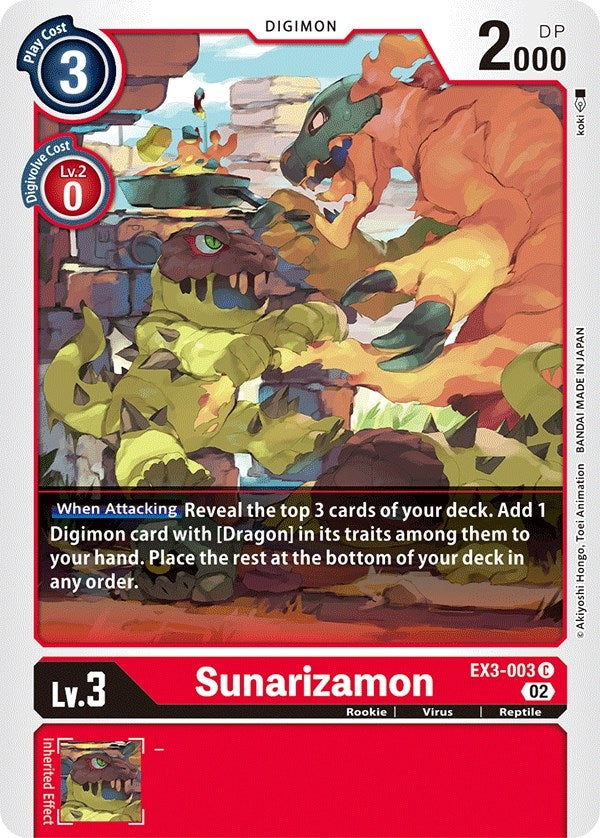 Sunarizamon (3003) [EX03] - Digimon Card Game Single