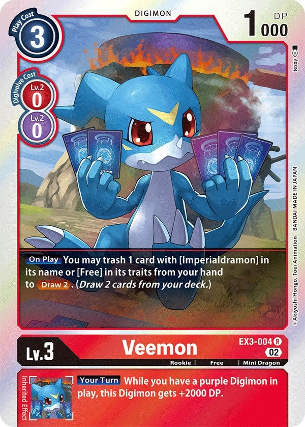 Veemon (3004) [EX03] - Digimon Card Game Single