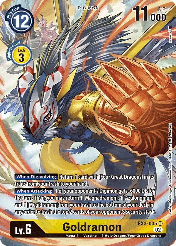 Goldramon (Alternate Art) (3035) [EX03] - Digimon Card Game Single