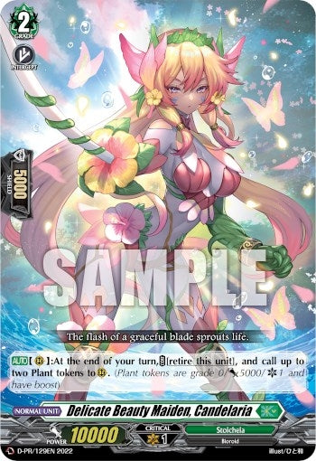 Delicate Beauty Maiden Candelaria (129) [D-PR] - Cardfight Vanguard Single
