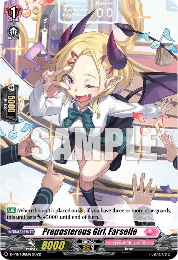 Preposterous Girl Farselle (Foil) (136) [D-PR] - Cardfight Vanguard Single