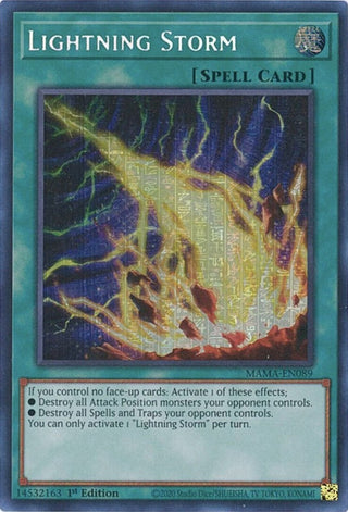 Lightning Storm (Secret Pharaoh’s Rare) (89) (MAMA) - YuGiOh Single