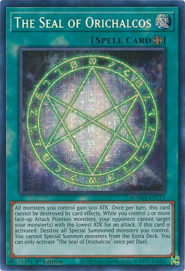 The Seal of Orichalcos (Secret Pharaoh’s Rare) (111) (MAMA) - YuGiOh Single