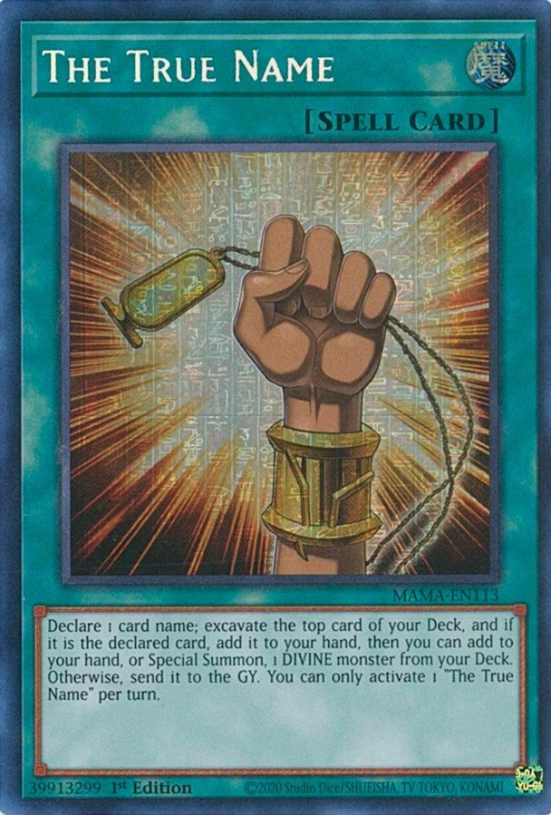The True Name (Secret Pharaoh’s Rare) (113) (MAMA) - YuGiOh Single